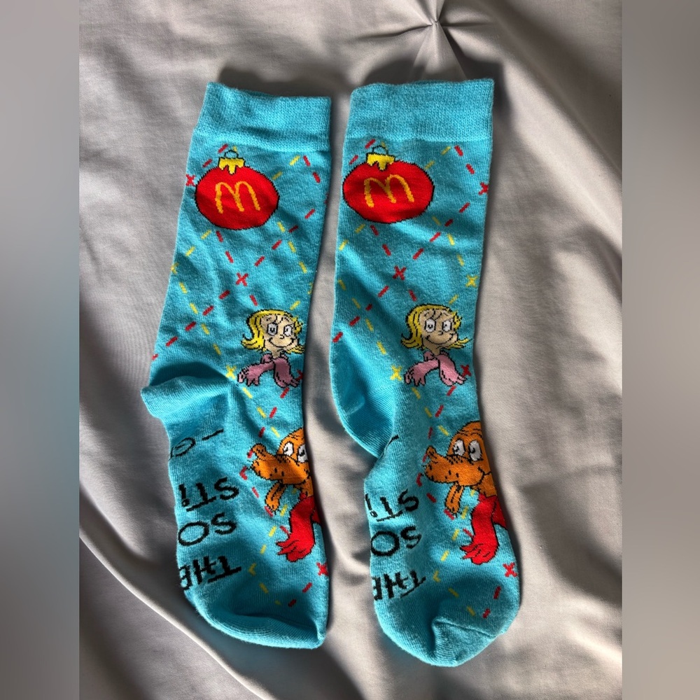 McDonalds Grinch Socks Blue Limited Edition 2025 Christmas NEVER WORN
